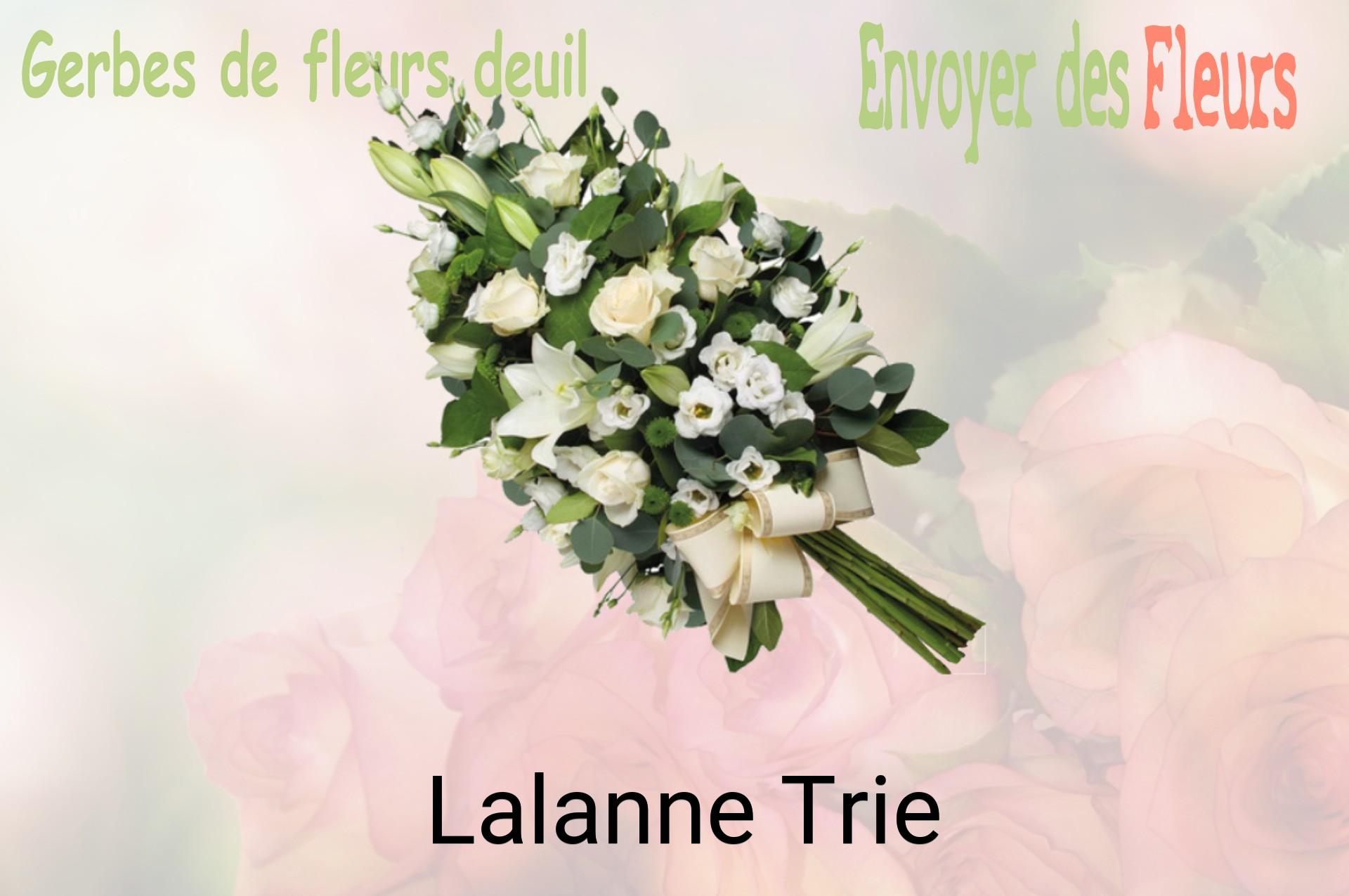 Gerbe de fleurs de deuil livrée à Lalanne-Trie